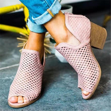 Load image into Gallery viewer, Openwork Fish Mouth Thick Sandals