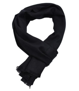 Autumn and winter solid color cashmere double-sided yarn-dyed scarf