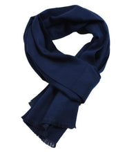 Load image into Gallery viewer, Autumn and winter solid color cashmere double-sided yarn-dyed scarf