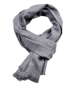 Autumn and winter solid color cashmere double-sided yarn-dyed scarf