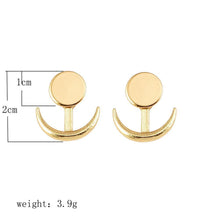 Load image into Gallery viewer, Fashion Simple Generous Metal Crescent Rear Insert Female Earrings Street Shooting Personality