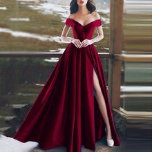 Load image into Gallery viewer, Sexy Off-Shoulder V-Neck Evening Dress