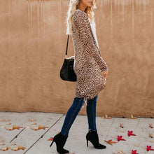 Load image into Gallery viewer, Collarless  Leopard Print Outerwear