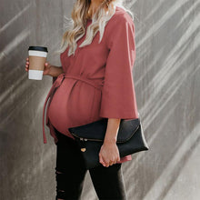 Load image into Gallery viewer, Maternity Pure Color Long Sleeve Shirt