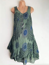 Load image into Gallery viewer, Round Neck  Bohemian Camisole Dress