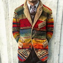 Load image into Gallery viewer, Vintage Rainbow Print Corduroy Jacket