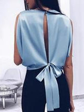 Load image into Gallery viewer, Fashionable Sexy  Backless Blouse With A Bow On The Back