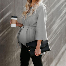 Load image into Gallery viewer, Maternity Pure Color Long Sleeve Shirt