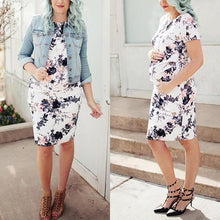 Load image into Gallery viewer, Maternity Floral Print Short Dress