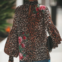 Load image into Gallery viewer, Ladies Leopard Print Blouse