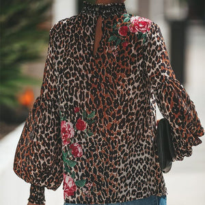 Ladies Leopard Print Blouse