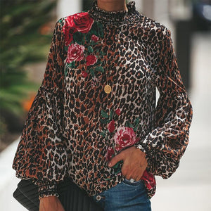 Ladies Leopard Print Blouse