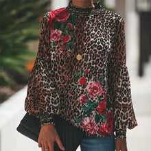 Load image into Gallery viewer, Ladies Leopard Print Blouse